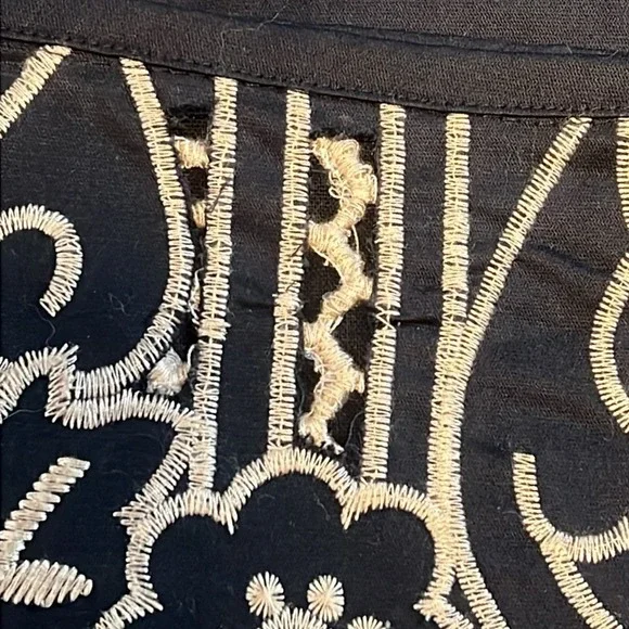 Kokomo Unlimited Lotus Embroidery Skirt Women's Small Black Ivory Maxi Sample - Picture 5 of 9